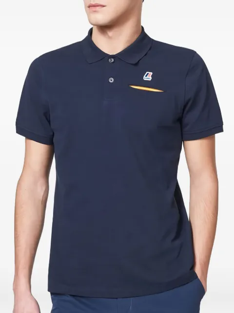 K-Way Briac pocket logo polo shirt Blue K00BCM0