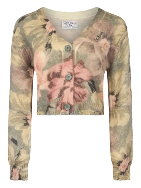 MC2 Saint Barth Lyza floral-pattern button cardigan Green LYZ000700139G