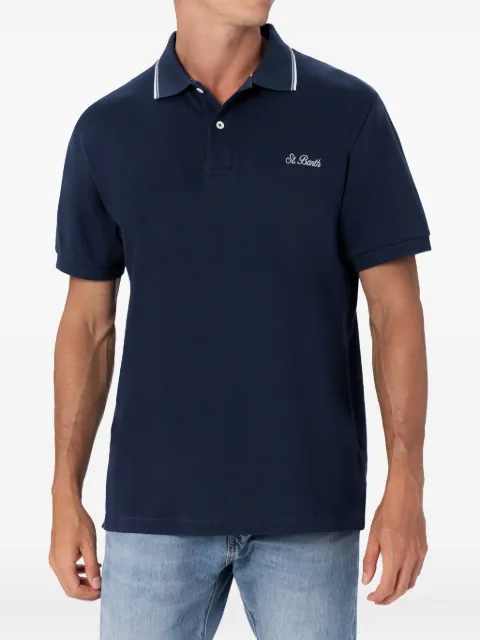 MC2 Saint Barth tipped polo shirt Blue BEVH00109928F