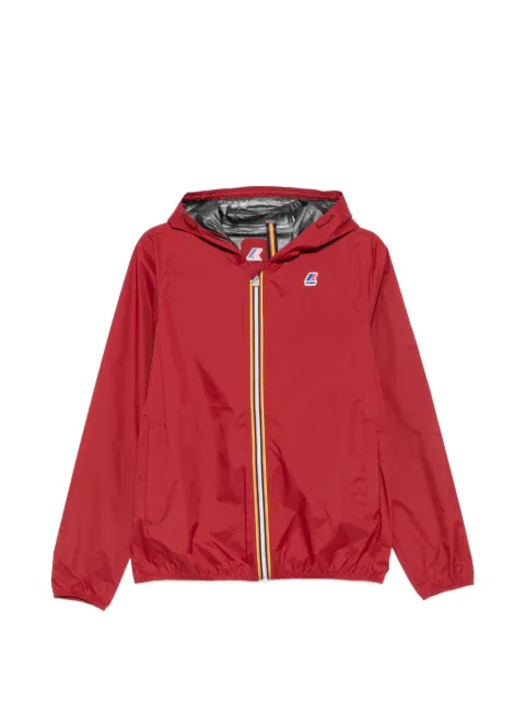 K-Way logo-patch hooded jacket Red K007LI0