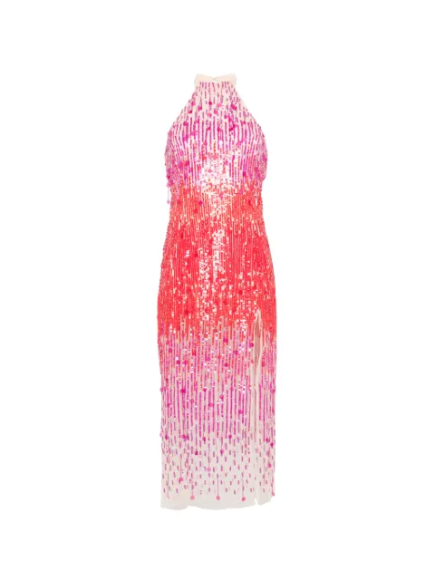 SIMONA CORSELLINI sequin-embellished halterneck midi dress Pink P24CEABH0101V000