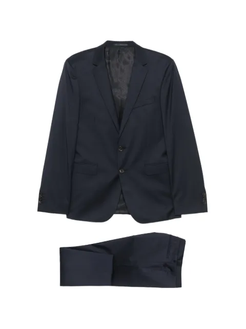 BOSS single-breasted wool suit Blue 10191512