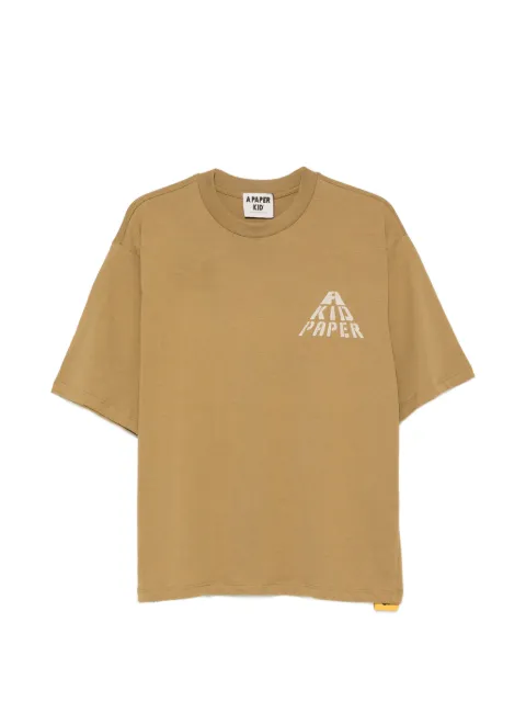 A Paper Kid logo-print cotton T-shirt Green F4PKMATH063
