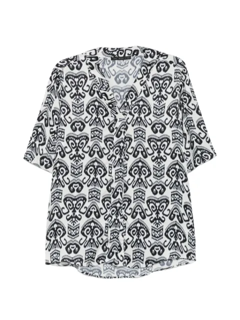 Low Brand ikat-print short-sleeve shirt White L1CSS236528