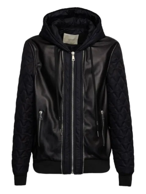 YES LONDON quilted hooded jacket Black XNP8110NERO