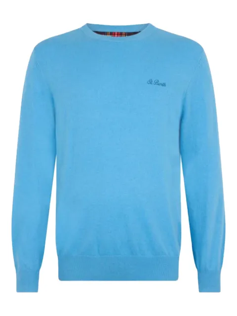 MC2 Saint Barth embroidered-logo crew-neck jumper Blue REGE00300011G