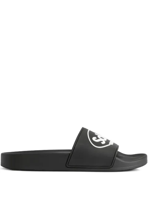Balenciaga x Scholl logo slides Black 689031W1SA7