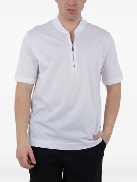 YES LONDON zip-neck T-shirt White XM4125BIANCO