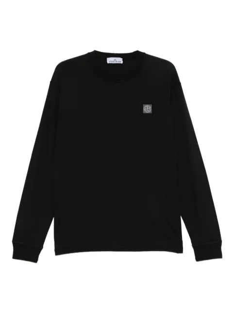 Stone Island Compass-patch long-sleeve T-shirt Black L2S152100025S0057
