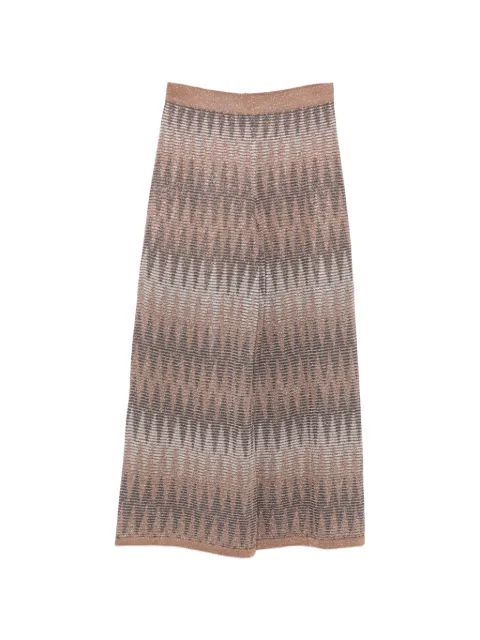 D.Exterior geometric-pattern metallic-effect trousers Neutrals 58338