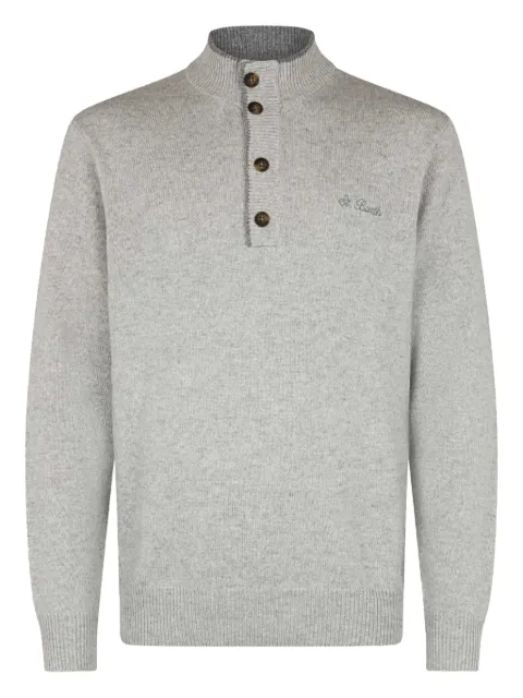 MC2 Saint Barth mock-neck button sweater Grey DORA00100034G