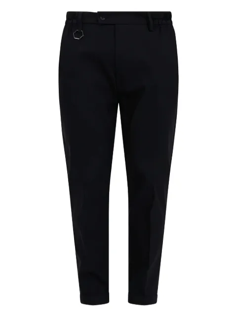 YES LONDON hexagon-detail trousers Black XP3173NERO