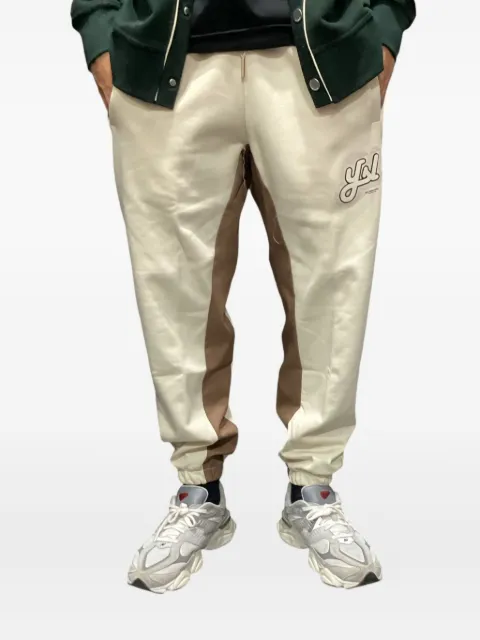 YES LONDON two-tone panelled track pants Neutrals XP3273MORO