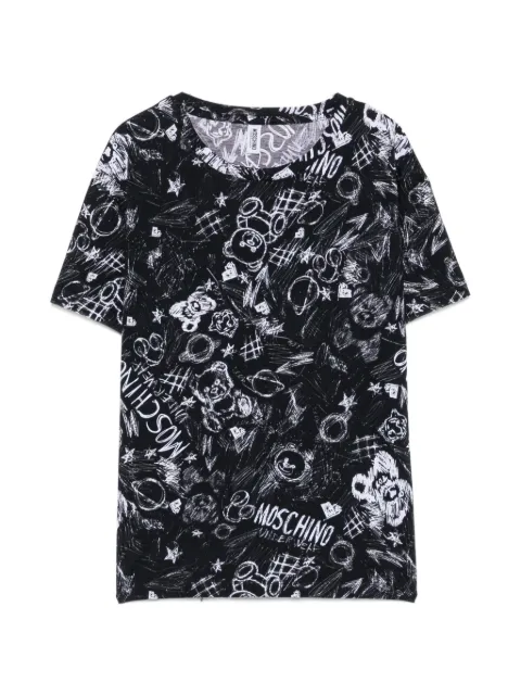 Moschino graphic-print T-shirt Black A07054412