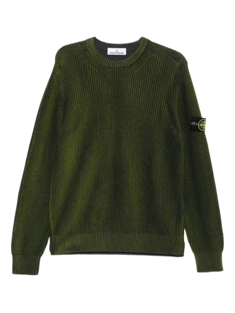 Stone Island ribbed crew-neck sweater Green K2S155100016S00Z4