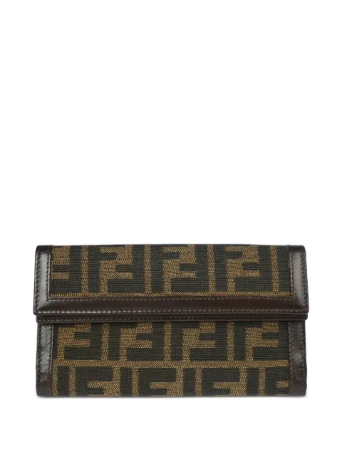 Fendi Pre-Owned 1990-2000s Zucca leather wallet Brown 185887