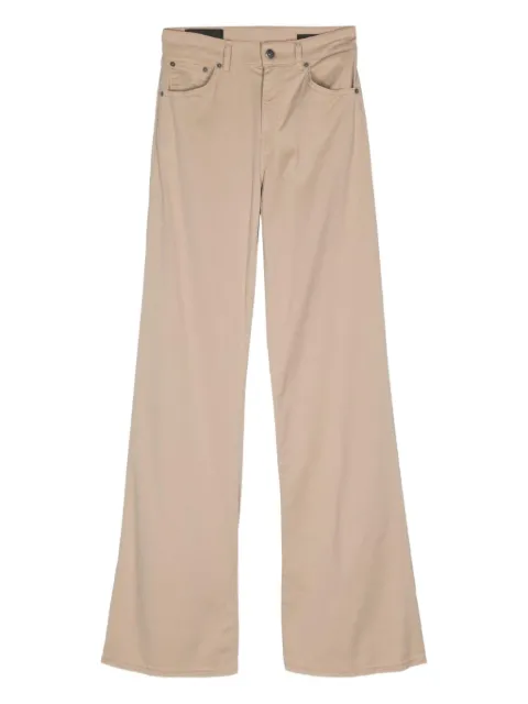 DONDUP logo-patch trousers Neutrals DP619GSE068DBM5DD