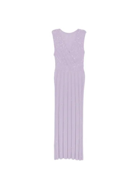 D.Exterior sequin-embellished ribbed-knit maxi dress Purple 581959LILL