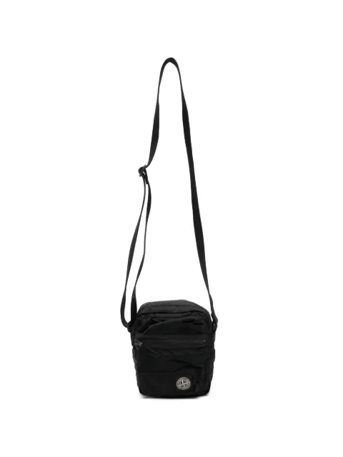Stone Island logo-patch cross body bag Black L1S159200015S0251