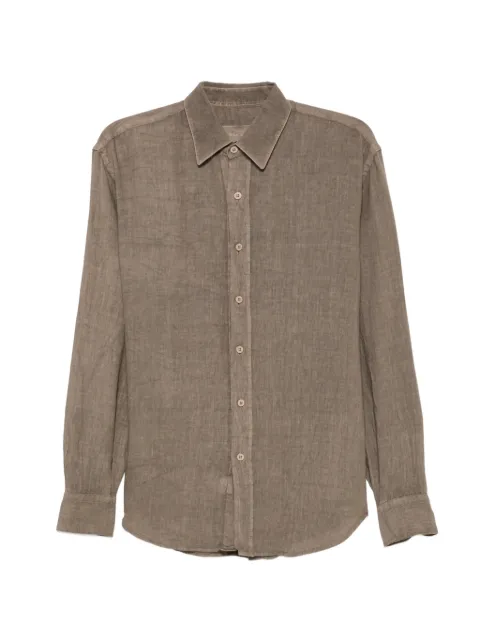 Costumein Andrea long-sleeve buttoned shirt Brown AIL03