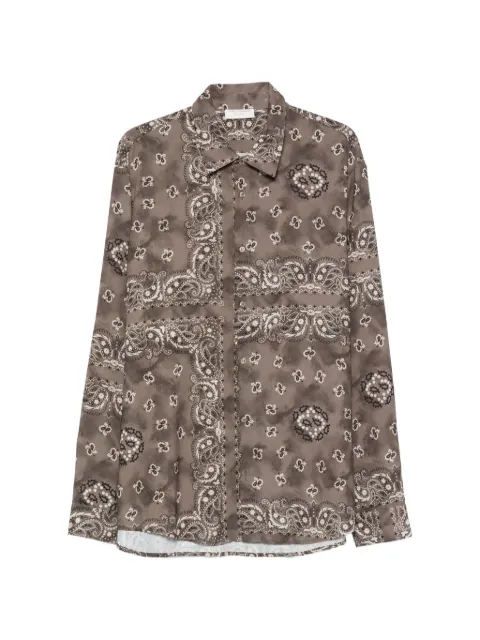 YES LONDON paisley-pattern long-sleeves shirt Brown XCM7154VAR7