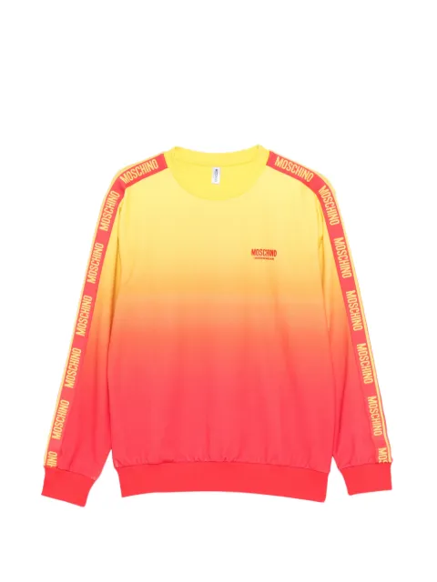 Moschino logo-tape gradient-effect sweatshirt Red A17064421