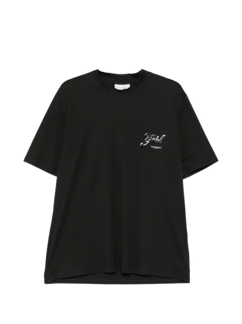 YES LONDON logo-patch crew-neck T-shirt Black XM4102