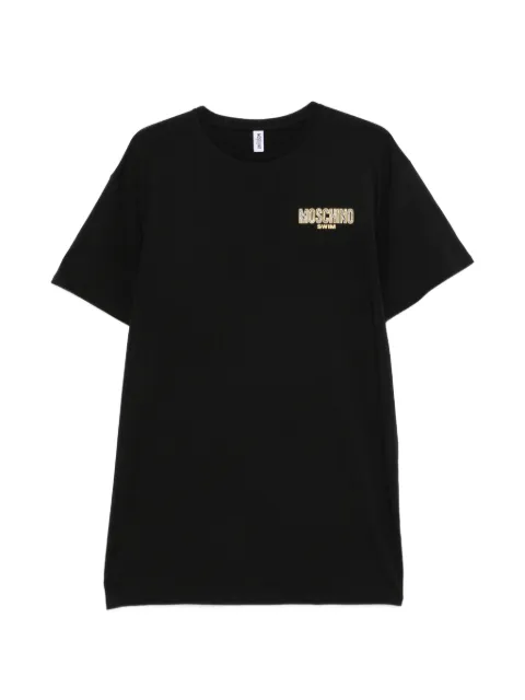 Moschino logo-print T-shirt Black A07109411