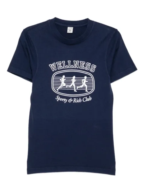 Sporty & Rich Paris Marathon T-shirt Blue TO043620126BL106