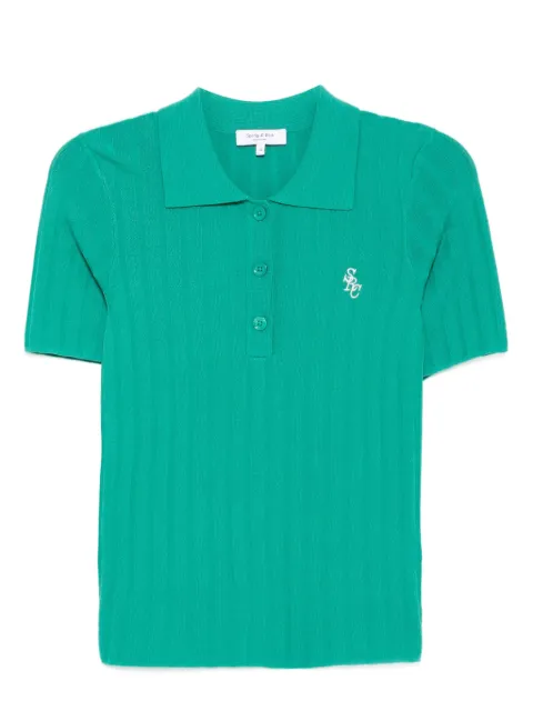 Sporty & Rich SRC ribbed polo top Green WS069620302GR37
