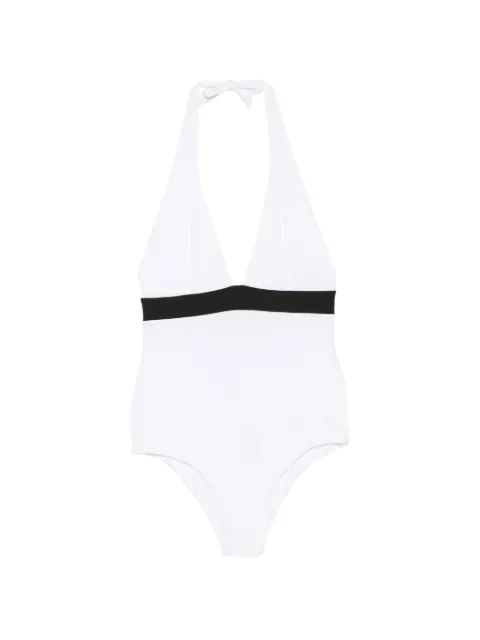 Fisico halterneck swimsuit White FC39FB