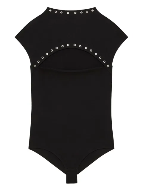 Patrizia Pepe embellished-neck bodysuit Black 8M1643J202K103