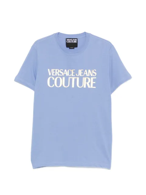 Versace Jeans Couture logo-print T-shirt Blue 76GAHT00CJ00T