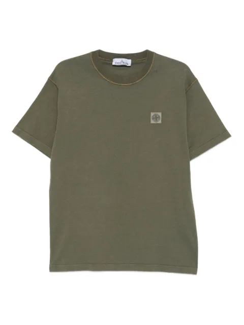 Stone Island Compass-patch cotton T-shirt Green K2S152100029S0057