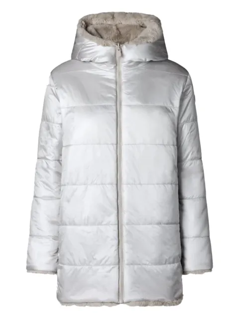 Save The Duck hooded quilted faux-fur coat Grey D40070WFURY1910034