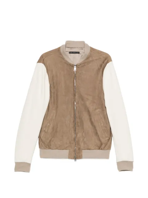 Low Brand panelled bomber jacket Brown L1JSS246782