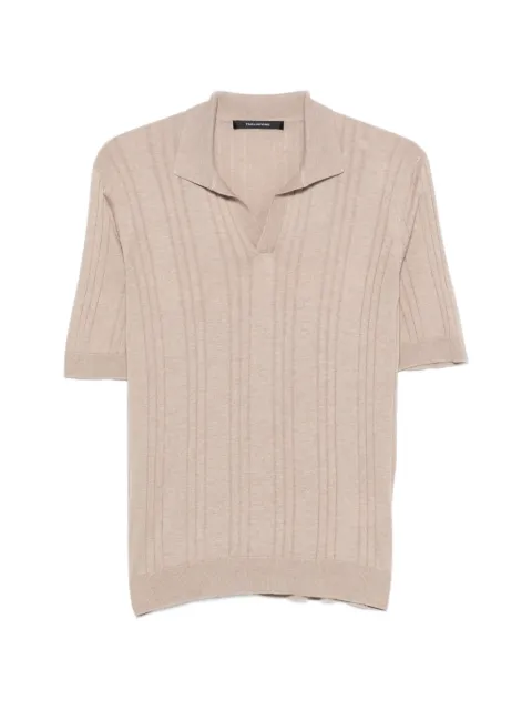 Tagliatore Pavel ribbed-knit T-shirt Neutrals PAVELGSE2403030
