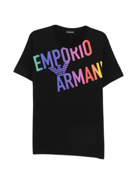 Emporio Armani logo-print T-shirt Black 2118183R476