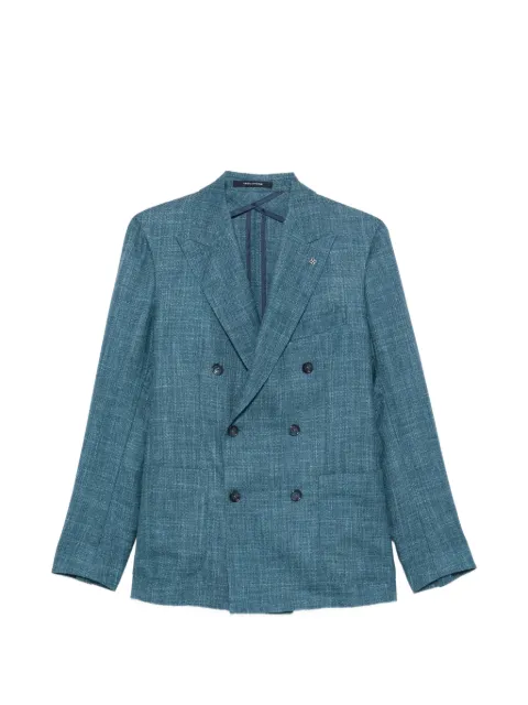 Tagliatore double-breasted peak-lapel blazer Blue 1SMC20KPE520067
