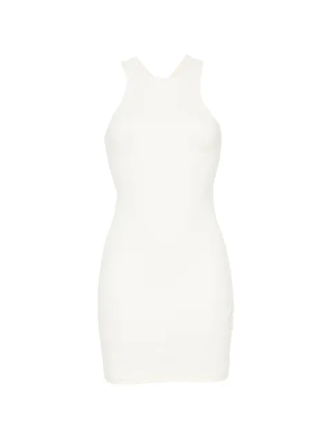 Patrizia Pepe ruched-detail mini dress Neutrals 2A2787JZ26W362