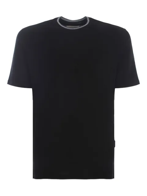 YES LONDON ribbed-trim T-shirt Black XM4107NERO