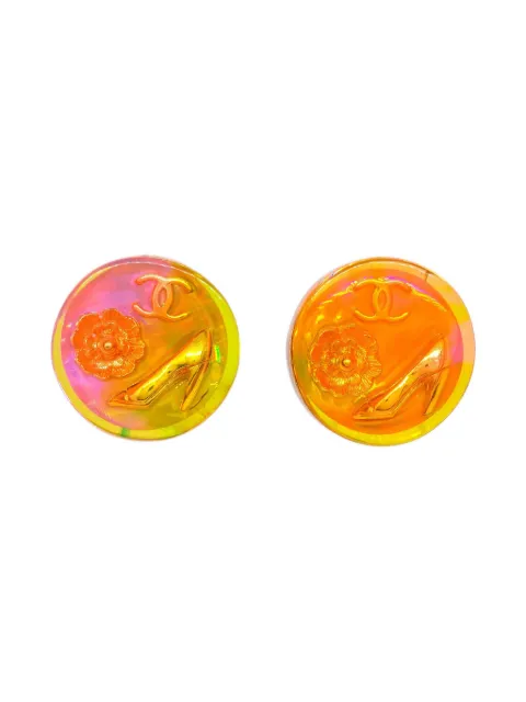 CHANEL Pre-Owned 1997 Button clip-on earrings Gold ER185854