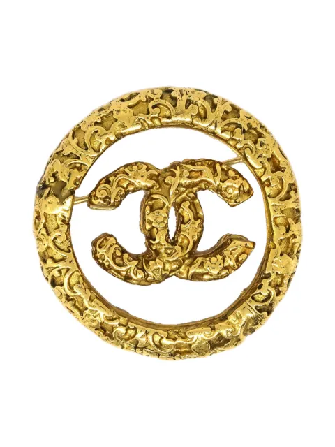 CHANEL Pre-Owned 1993 Medallion brooch Gold B185889