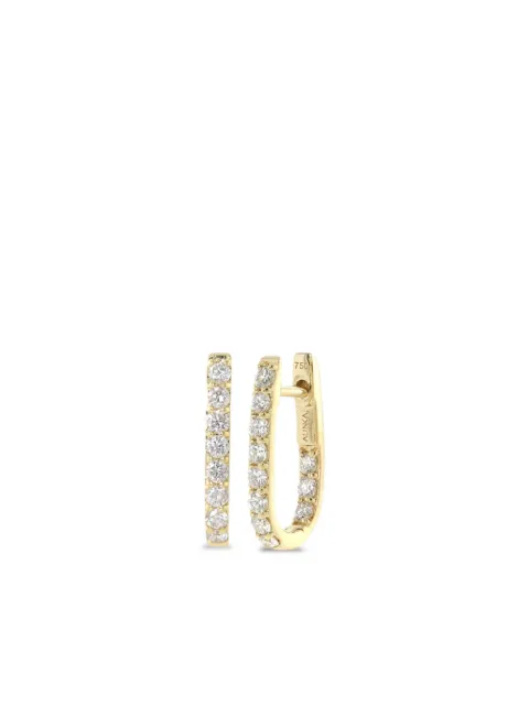 ALINKA 18K gold diamond-pavé hoop earring Gold E7318YWD