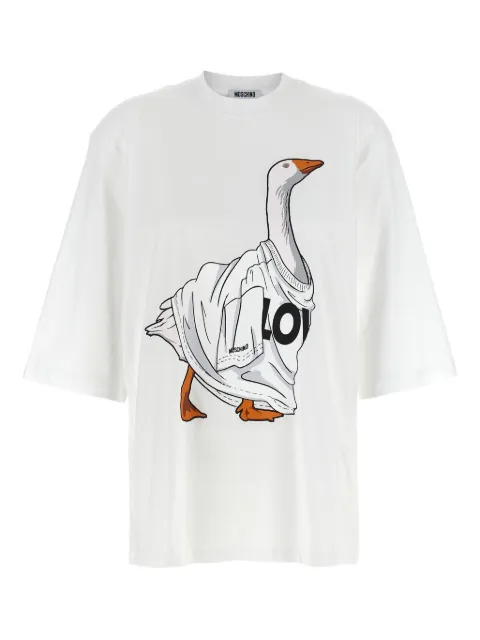 Moschino goose print crewneck t-shirt White J071555411001