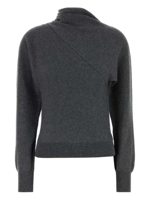 TOM FORD asymmetric-neck sweater Grey MAK1389YAX906