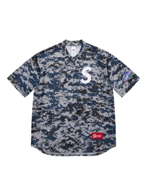 Supreme S Logo Henley top Blue SU25506