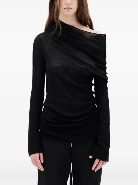 Ann Demeulemeester Tizziana drop-shoulder long-sleeve top Black B0010916FA059