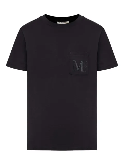 'S Max Mara logo-embroidered T-shirt Black 2529976011600