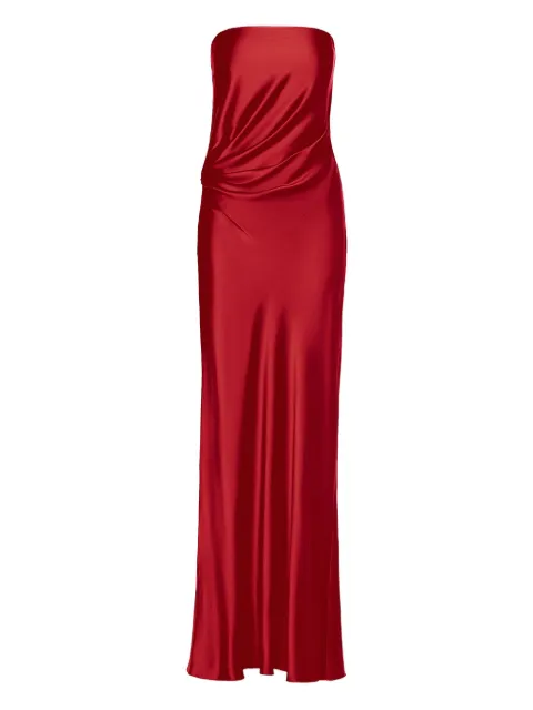 The Sei strapless silk maxi dress Red TS9192B